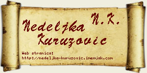 Nedeljka Kuruzović vizit kartica